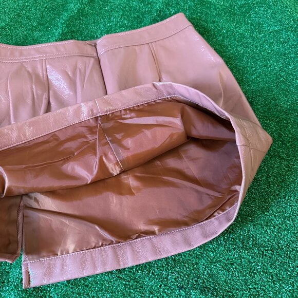 Shinstar Women’s Mini Bodycon Side Slit Rose Vegan Leather Lining Skirt  Size L - Picture 16 of 16